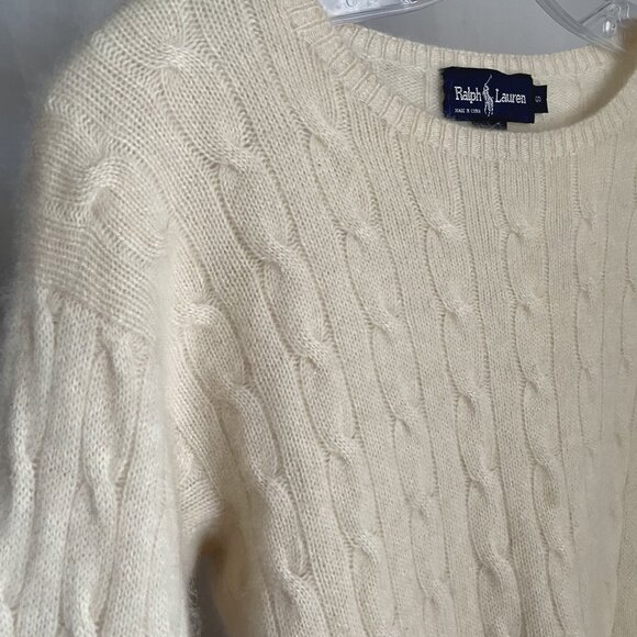 Polo by Ralph Lauren Cream Cable Knit Sweater - Picture 9 of 16